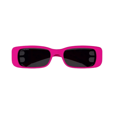 Balenciaga Rectangular Frame Sunglasses — Pink – Gold Grey 007