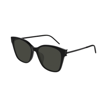 Saint Laurent Square Sunglasses — Black – Trevalie M48S 001