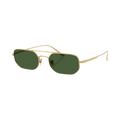 Khaite Rectangular Sunglasses — Gold