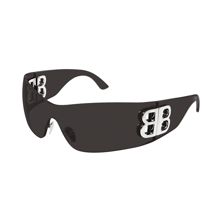 Balenciaga Bossy Mask Sunglasses — Grey