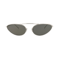 Saint Laurent Oval Sunglasses — Silver