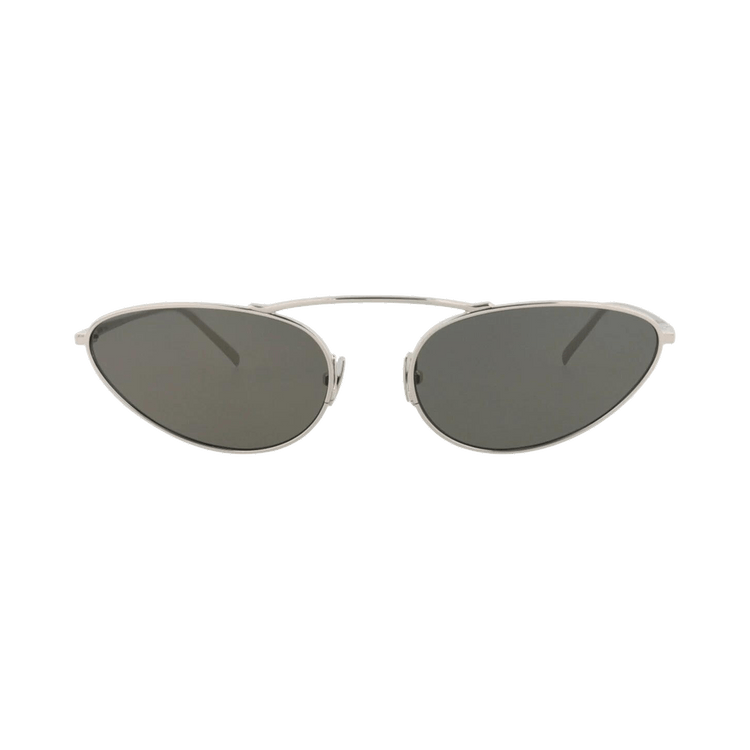Saint Laurent Oval Sunglasses — Silver