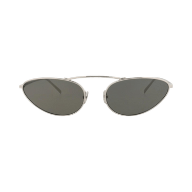 Saint Laurent Oval Sunglasses — Silver