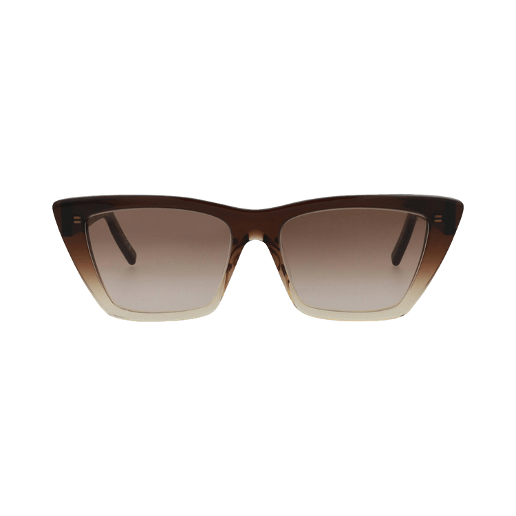 Saint Laurent Rectangular Sunglasses — Brown