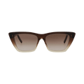 Saint Laurent Rectangular Sunglasses — Brown