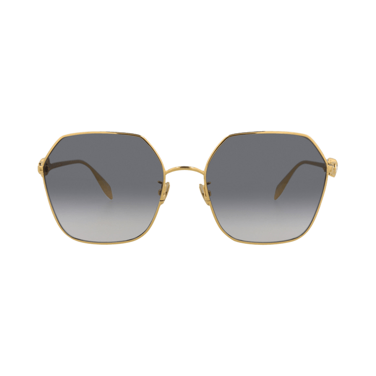Alexander McQueen Square Sunglasses — Gold