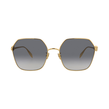 Alexander McQueen Square Sunglasses — Gold
