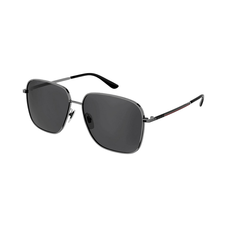 Gucci Square Sunglasses — Black – Trevalie Ruthenium Smoke GG0987SA 001