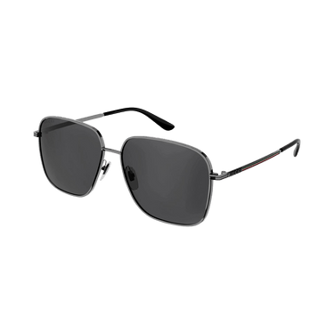 Gucci Square Sunglasses — Black – Trevalie Ruthenium Smoke GG0987SA 001
