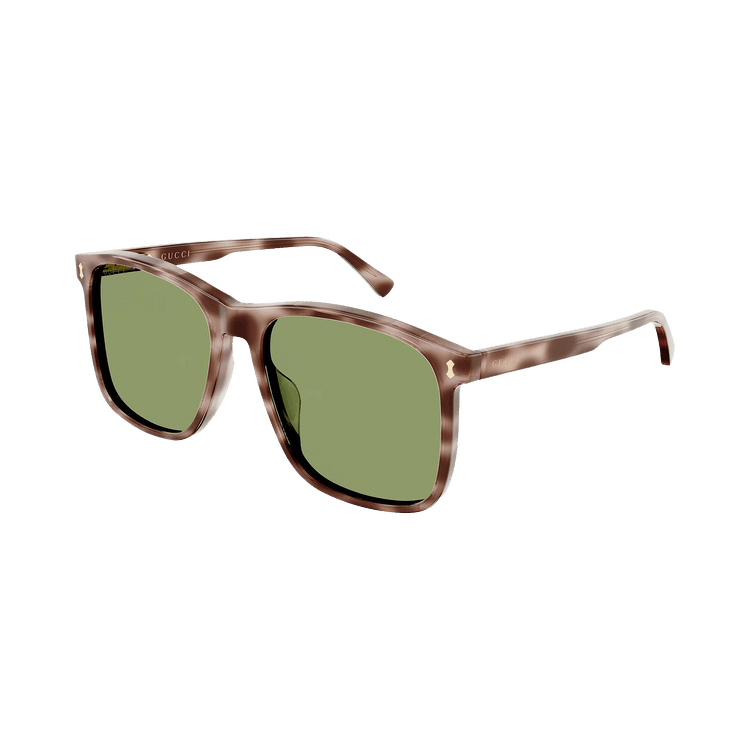 Gucci Square Sunglasses — Brown – Havana Green GG1041S 004