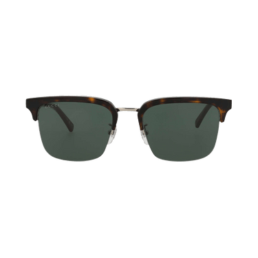 Gucci Square Sunglasses — Brown – Havana Silver Green GG1226S 003
