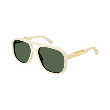 Gucci Aviator Sunglasses — Cream