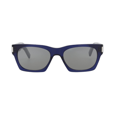 Saint Laurent Square Sunglasses — Blue – Silver 402 015