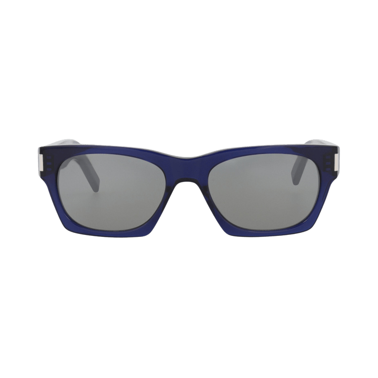 Saint Laurent Square Sunglasses — Blue – Silver 402 015