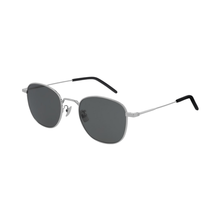 Saint Laurent Round Sunglasses — Silver