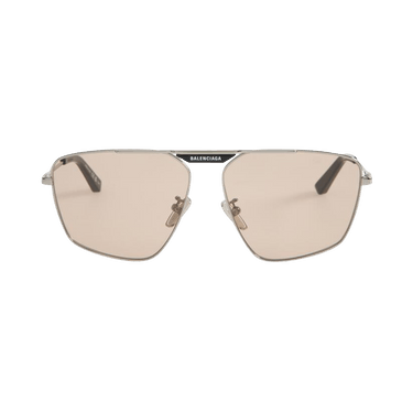 Balenciaga Tag 2.0 Navigator Sunglasses — Brown