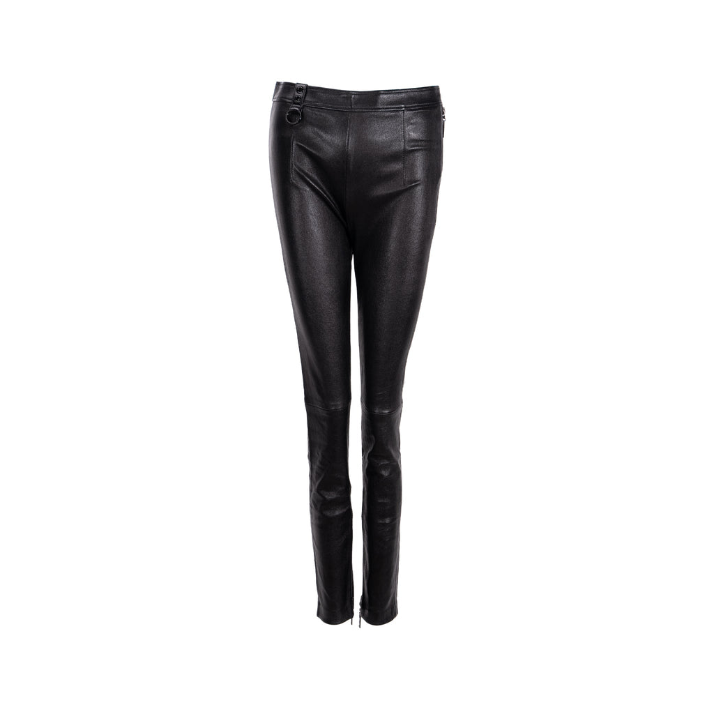 louis-vuitton-size-38-pants-lambskin-cotton-black