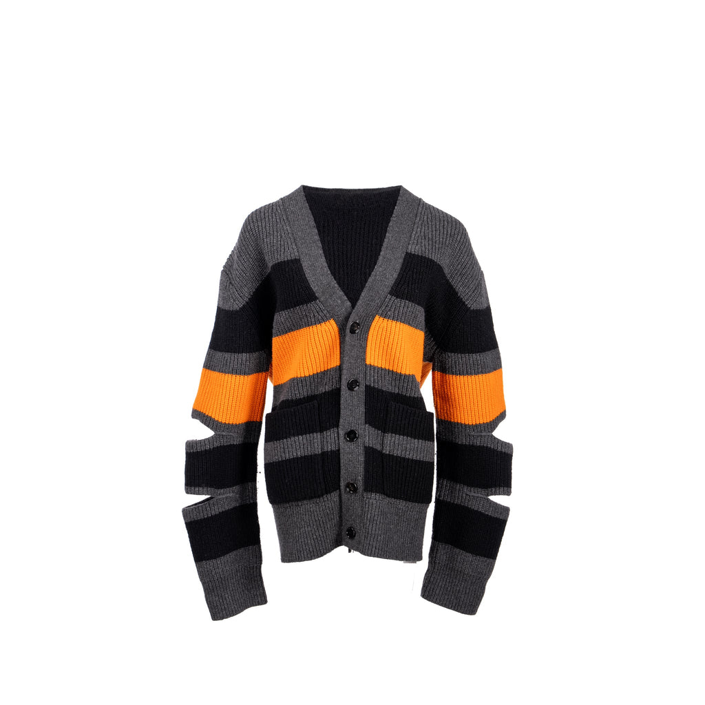 burberry-size-s-cut-out-detail-striped-cardigan-cashmere-wool-grey-orange