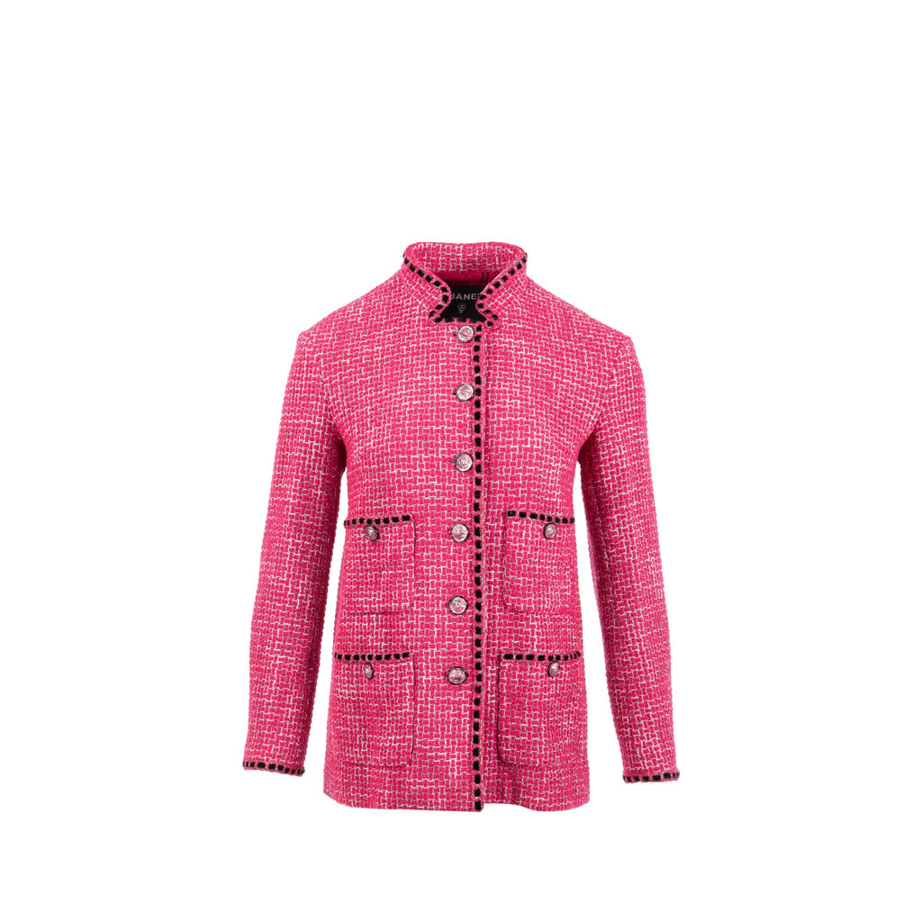 chanel-size-34-tweed-jacket-pink-white-black