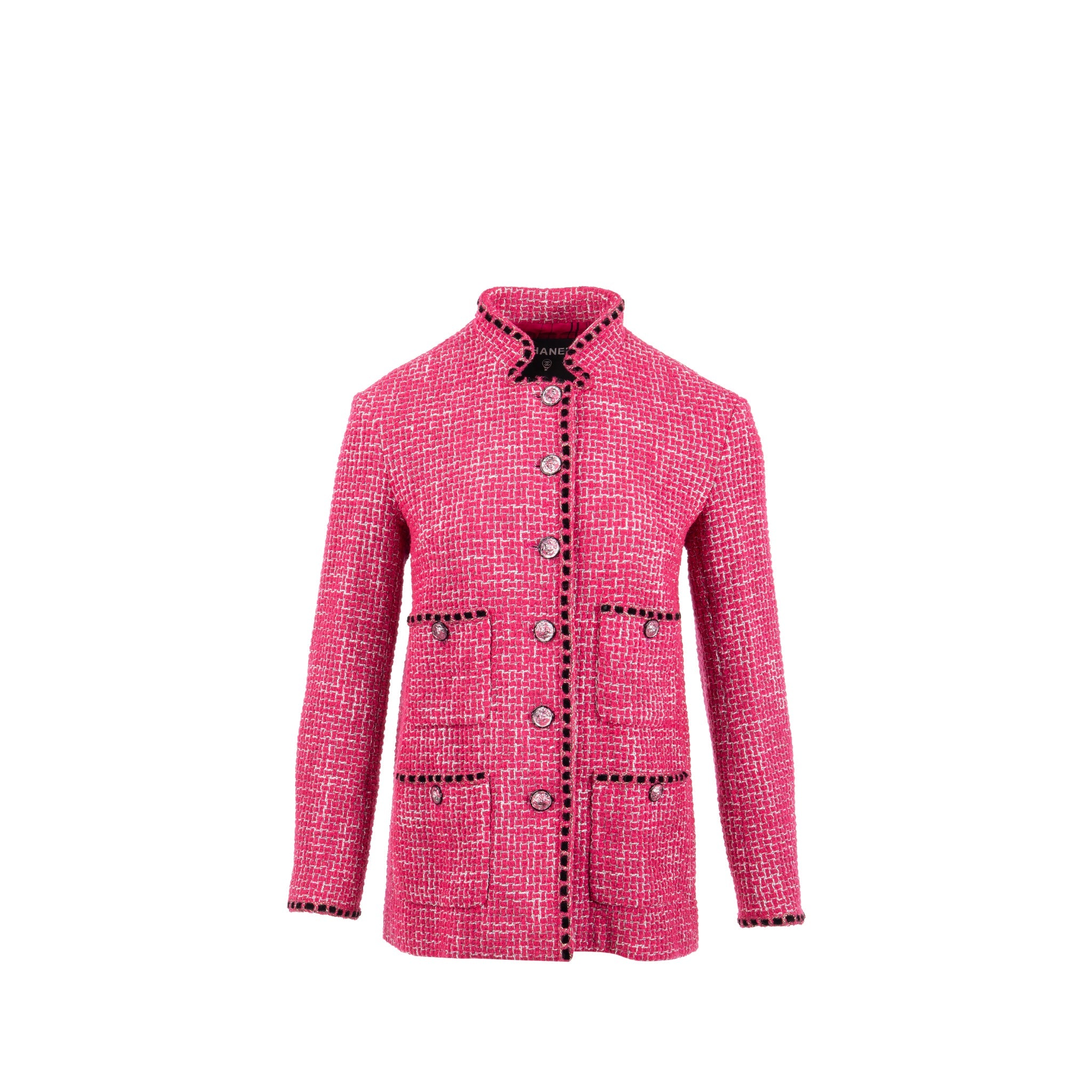 chanel-size-34-tweed-jacket-pink-white-black