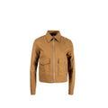 celine-size-36-western-blouson-jacket-cotton-twill-dark-beige