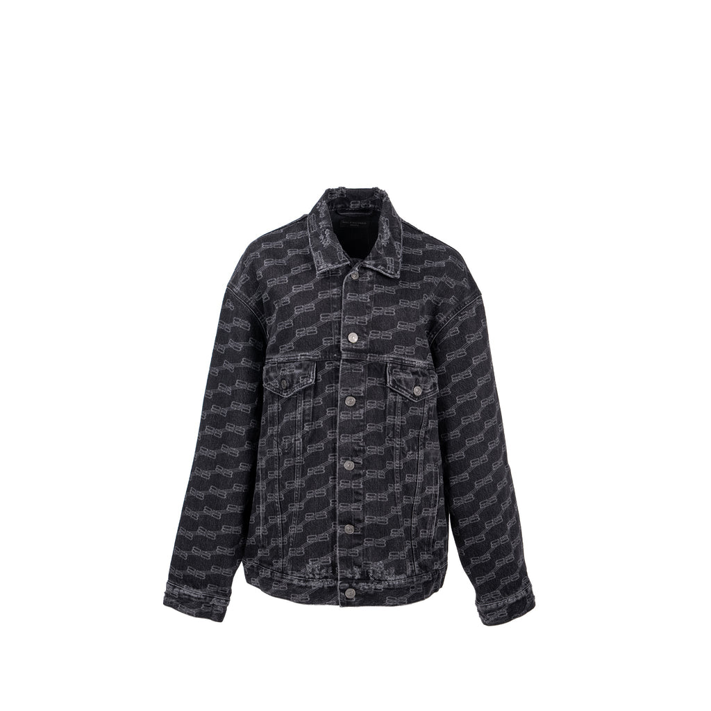 balenciaga-size-xs-oversized-logo-print-denim-jacket-black