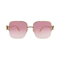 Alexander McQueen Square Sunglasses — Gold – Red AM0371S 003