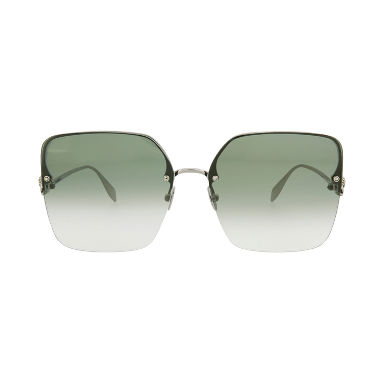 Alexander McQueen Square Sunglasses — Silver