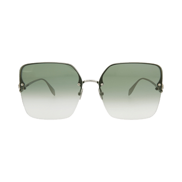 Alexander McQueen Square Sunglasses — Silver