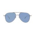 Alexander McQueen Aviator Sunglasses — Silver – Light Blue AM0373S 003
