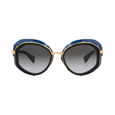Balmain Round Sunglasses — Blue