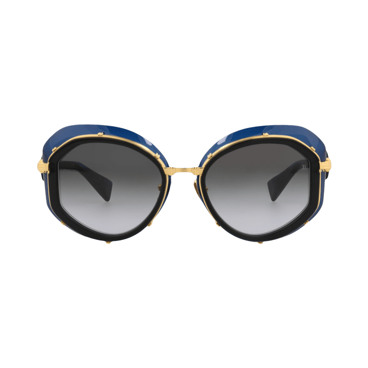 Balmain Round Sunglasses — Blue