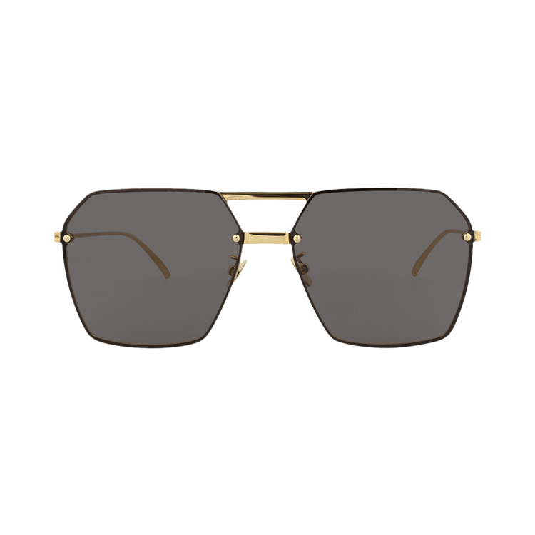 Bottega Veneta Aviator Sunglasses — Gold – Grey BV1045S 001