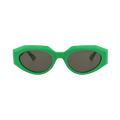 Bottega Veneta Round Sunglasses — Green