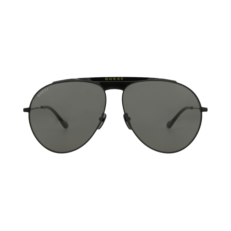 Gucci Aviator Sunglasses — Black – Grey GG0908S 004