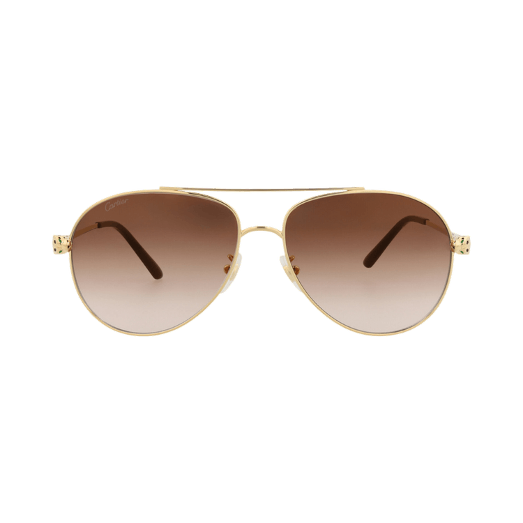 Cartier Aviator Sunglasses — Gold – Brown CT0233S 30008390 002
