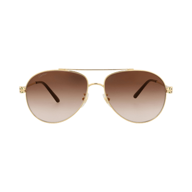 Cartier Aviator Sunglasses — Gold – Brown CT0233S 30008390 002