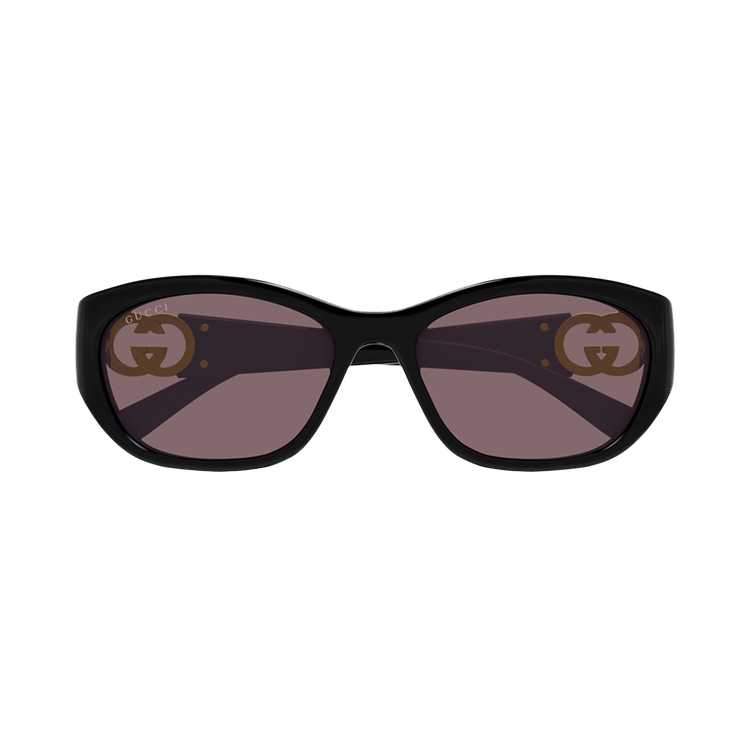 Gucci Oval Sunglasses — Black