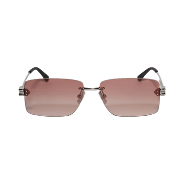 Bottega Veneta Rectangular Sunglasses — Silver – BV1126S 007