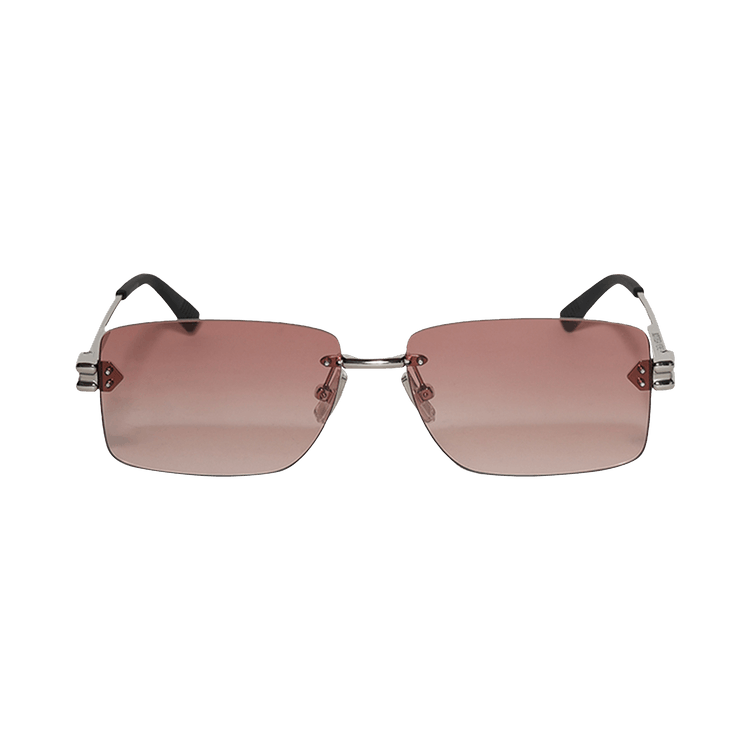 Bottega Veneta Rectangular Sunglasses — Silver – BV1126S 007