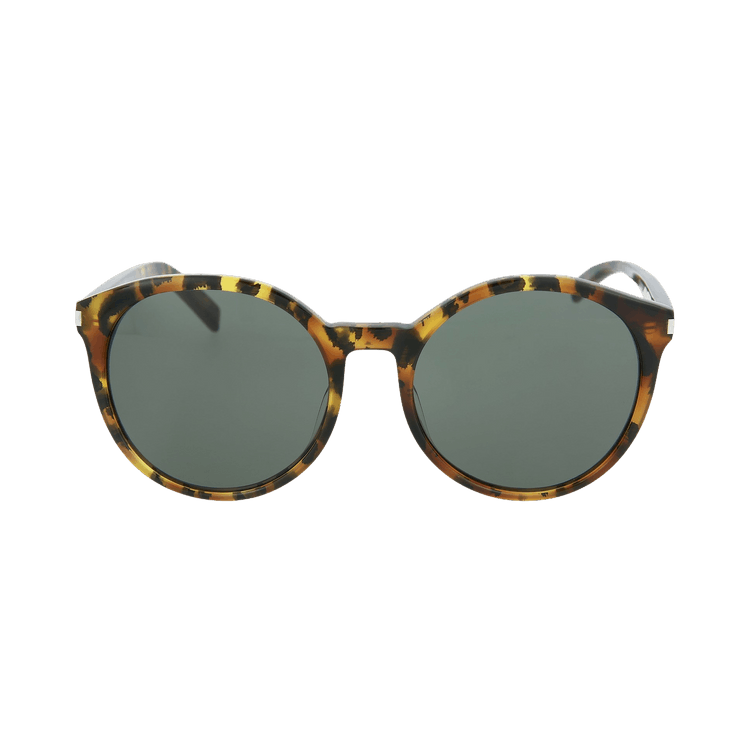 Saint Laurent Round Sunglasses — Brown – Nude Silver CLASSIC6 009