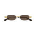 Bottega Veneta Rectangular Sunglasses — Silver