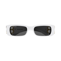 Balenciaga Rectangular Sunglasses — White