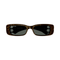 Balenciaga Rectangular Sunglasses — Brown