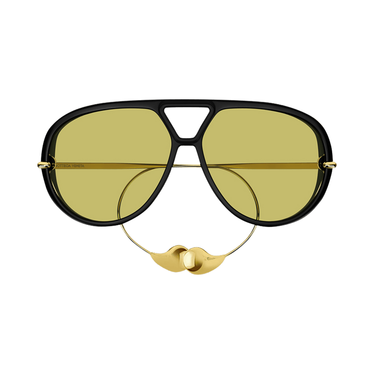 Bottega Veneta Drop Aviator Sunglasses — Black