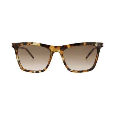 Saint Laurent Square Sunglasses — Brown – Havana Silver 511 004