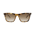 Saint Laurent Square Sunglasses — Brown – Havana Silver 511 004