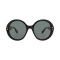 Gucci Round Sunglasses — Black – Grey GG1081S 001