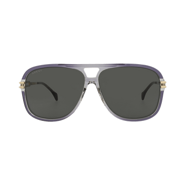 Gucci Aviator Sunglasses — Grey – Gold GG1105S 001