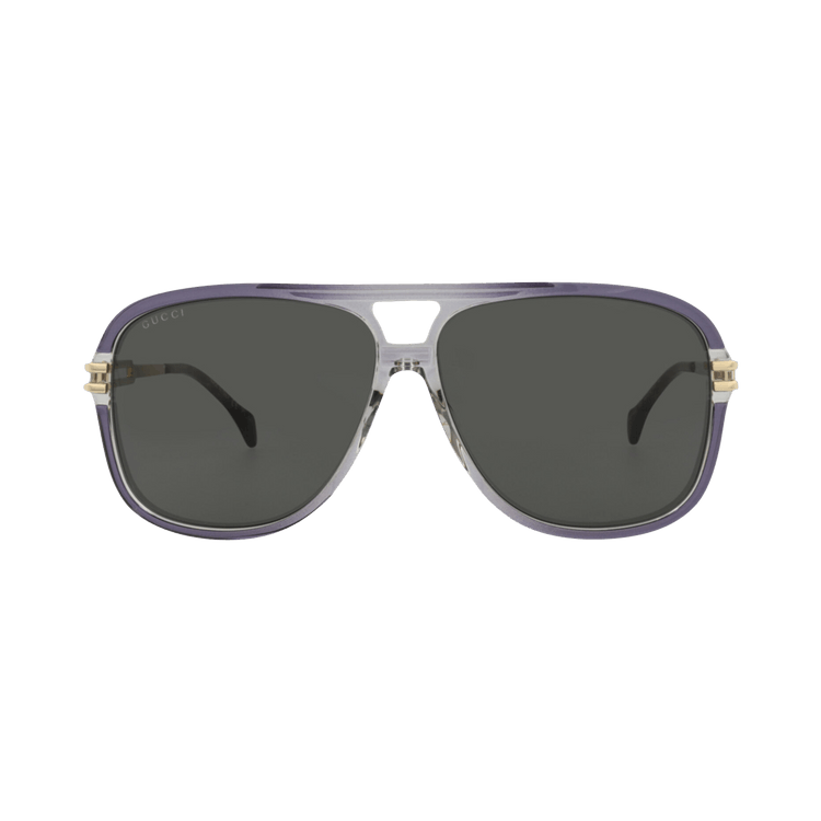 Gucci Aviator Sunglasses — Grey – Gold GG1105S 001